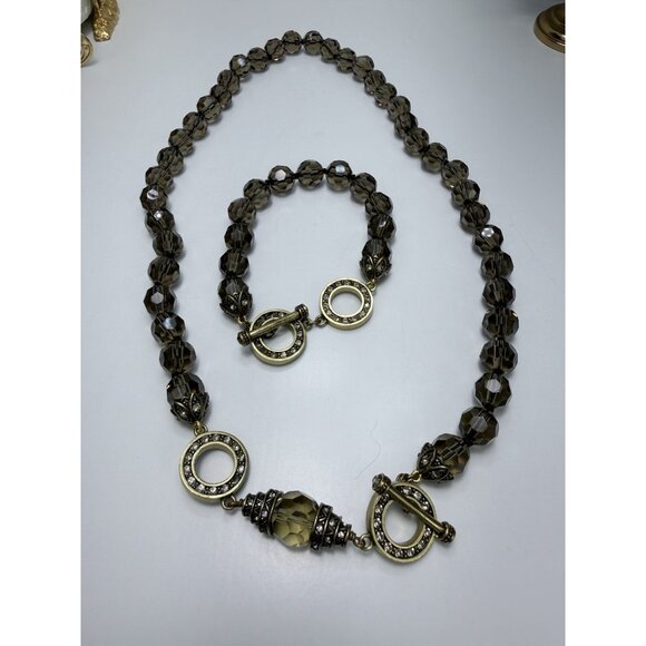 Vintage Heidi Daus “Let Me Count The Ways” Necklace & Bracelet Jewelry Set - Picture 14 of 14